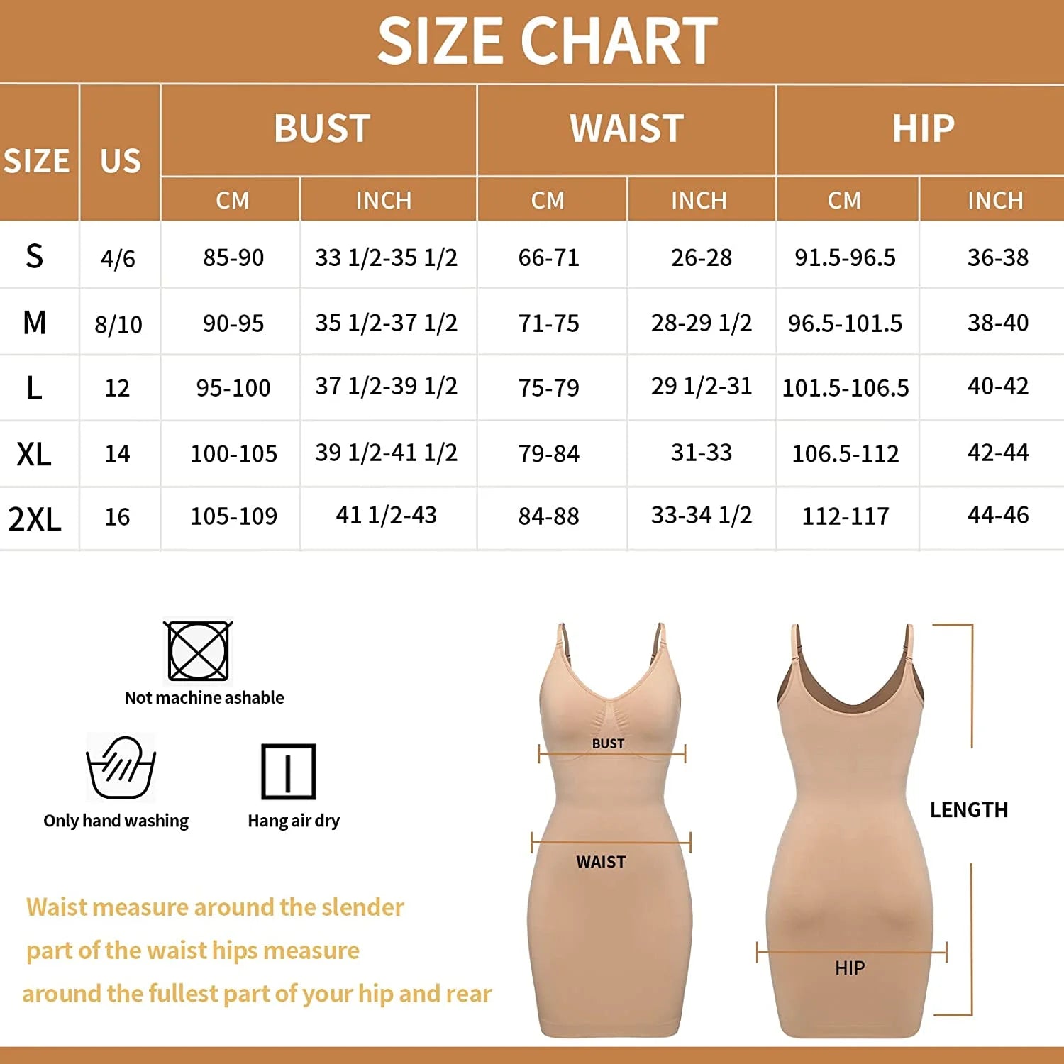 Vaslanda Women'S Shapewear Slips for under Dresses Tummy Control Seamless Full Silps Spaghetti Strap